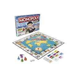 Monopoly - Travel World Tour Board Game, for Families and Kids Dry-Erase Gameboard