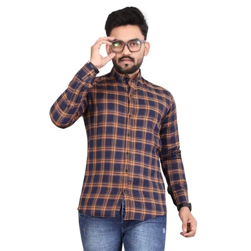 Image of More & More Men's Checkered Regular Fit Shirt