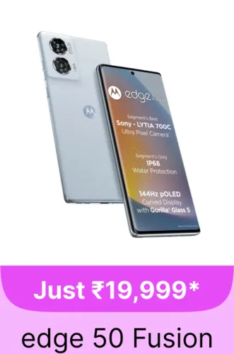 Image of Motorola Edge50 Fusion starting @ ₹19999 on Flipkart GOAT Sale