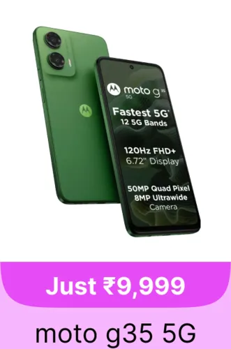 Image of Motorola G35 5G starting @ ₹9999 on Flipkart GOAT Sale