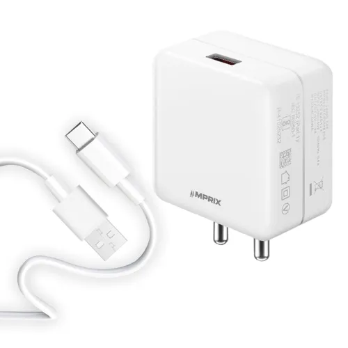 Image of Mprix 65WFast Charging Adapter with Cable for OnePlus Smartphones