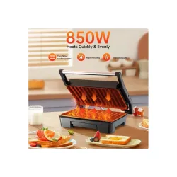 MUGATH Indoor Grill 850 Watt Sandwich Maker with Indicator Lights