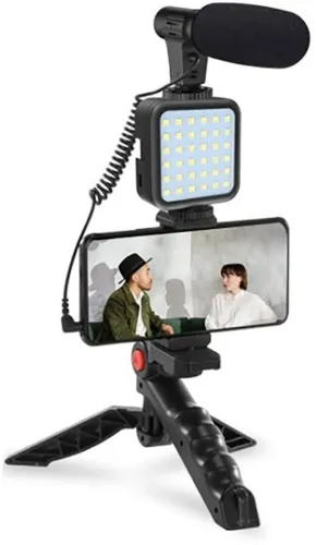 Image of MURLIHUB Vlogging Kit with Shotgun Mic & LED Light