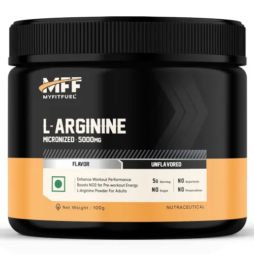 Image of MyFitFuel L-Arginine 100 gm (0.22 lbs) Unflavoured