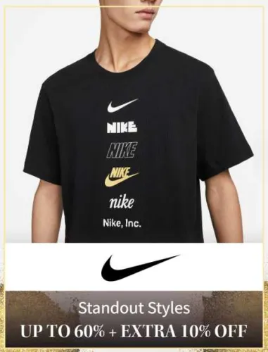 Image of Myntra Big Fashion Festival: Minimum 60% off + Extra 10% off on NIKE Men's Fashion