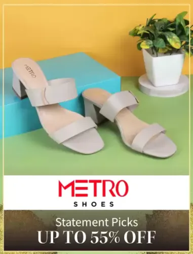 Image of Myntra Big Fashion Festival: Up to 55% off on METRO Products for Women's fashion