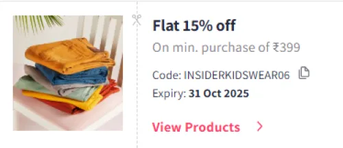 Image of Myntra Coupon : Flat 15% Off on Clothing