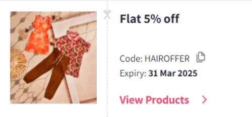 Image of Myntra Coupon: Flat 5% Off On Hair Care Products