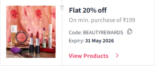 Image of Myntra Coupon : Flat 20% Off on Beauty & Personal Care