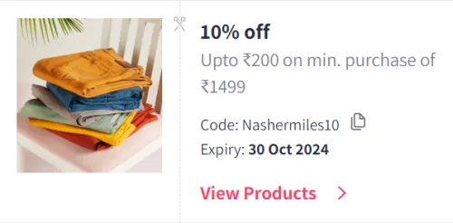 Image of Myntra Coupon: Flat 10% off on Nasher Miles Trolley Bag