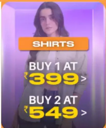 Image of Myntra Genz Store: Buy 2 Shirts at ₹549