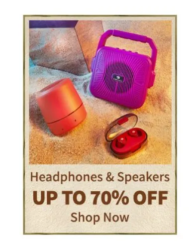 Image of Myntra Headphone & Speaker sale : up to 70% off on branded headphones & Speakers