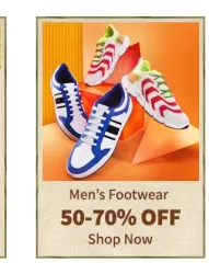 Myntra Mens Footwear Offer : minimum 50% and up to 70% Discount on Mens Footwear
