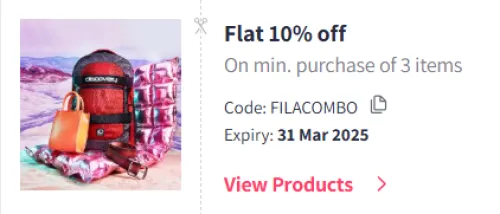 Image of Myntra Coupon: Flat 10% Off On FILA Clothing