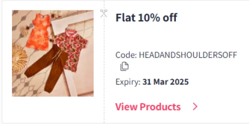 Image of Myntra Coupon: Flat 10% Off on Head & Shoulders Shampoo