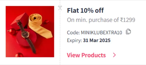 Image of Myntra Coupon: Flat 10% Off On Mini Klub Kid's Fashion