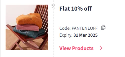 Image of Myntra Coupon: Flat 10% Off on Pantene Shampoo