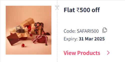 Image of Myntra Coupon: Flat ₹500 Off on Safari Trolley Bag
