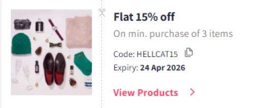 Image of Myntra Coupon : Flat 15% Off on HELLCAT Women Clothing
