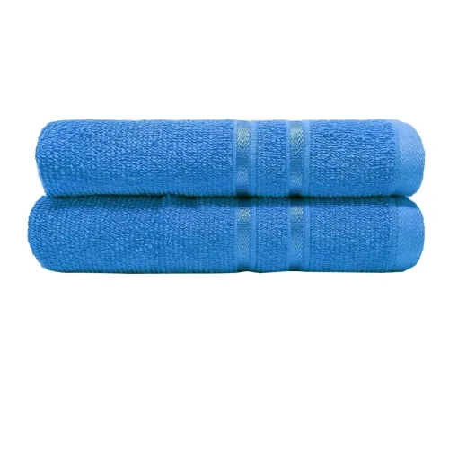 Image of MYTRIDENT 2 Pcs Blue Hand Towels