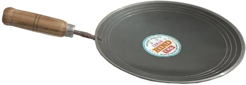 Image of Nagda Pure Iron Tawa 27 cm with Strong Wooden Handle