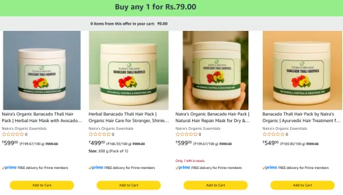 Image of Naira's Organic Banacado Hair Pack: Buy any 1 for ₹79