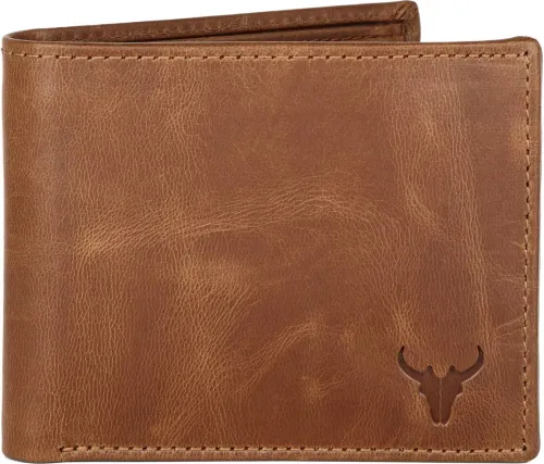 Image of napa hide Men Tan Genuine Leather RFID Wallet