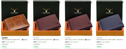 Image of Napa Hide Men's Wallet minimum 72% Off