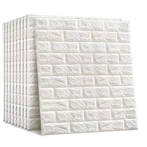 Image of NAREVAL Self Adhesive 3D Brick Foam Sheet Wallpaper (70 x 77cm)
