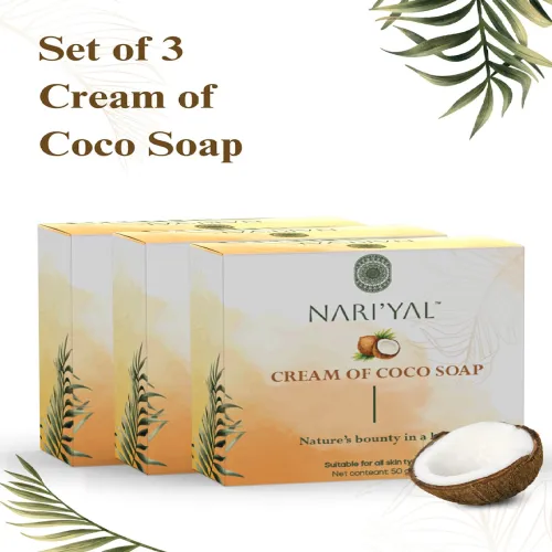 Image of NARIYAL Cream of Coco De-Tan Soap – Set of 3 (50g