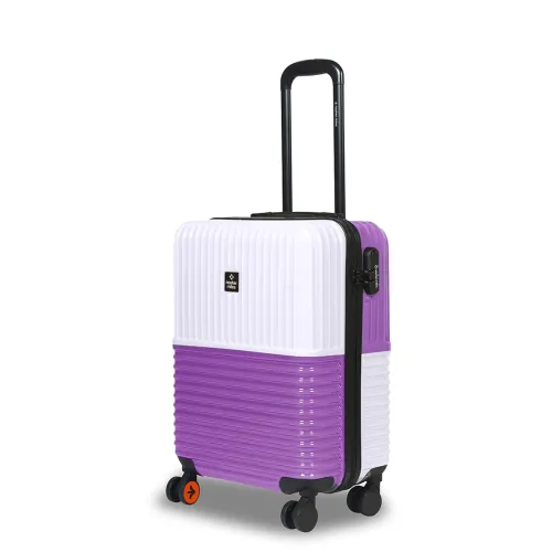 Image of Nasher Miles Cabin Luggage 20 inch Suitcase (White Purple)