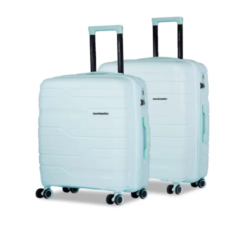 Image of Nasher Miles Paris Polypropylene Medium-Large Pastel Green Trolley Bag (65-75 cm)