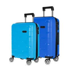 Nasher Miles Santorini Luggage Set (55cm & 65cm, Aqua & Sapphire Blue)