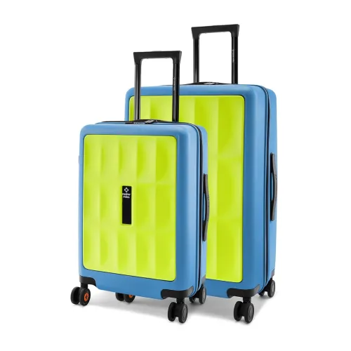 Image of Nasher Miles Zanzibar Polycarbonate Luggage Set (55 & 65 cm, Green Blue)