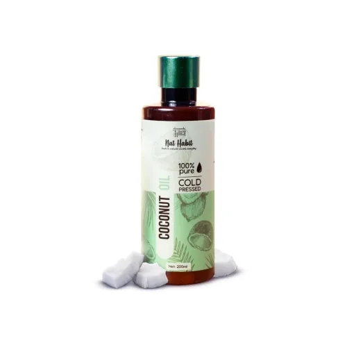 Image of Nat Habit Cold Pressed 100% Pure Coconut Oil (200ml)