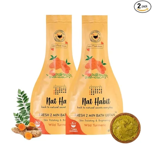 Image of Nat Habit Fresh Wild Turmeric Bath Ubtan Pack of 2 80g
