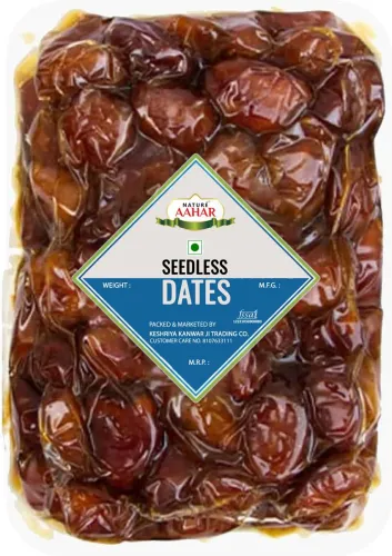 Image of Nature Aahar organic Seedless Dates Pin Khajur Arabian Dates, Dry Fruit Dates (500 g)