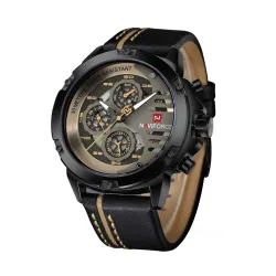NAVIFORCE Military Sport Waterproof Analog Clock Mens Watch