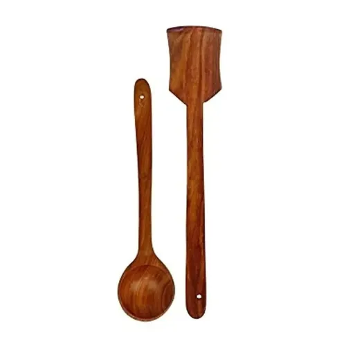 Image of NAVIGATOR CRAFT Rosewood Cooking Spoons (Set of 2 Spatulas)