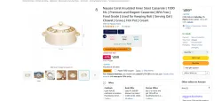Nayasa Coral Insulated Casserole, 1000ml
