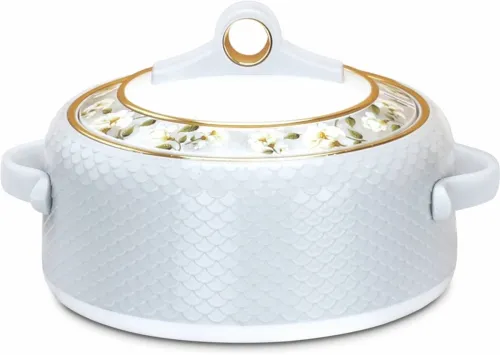 Image of NAYASA Coral Insulated Casserole, 1500ml, single grey food serving casserole.