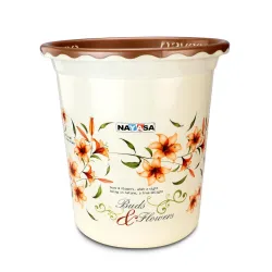 Nayasa Crest Waste Paper With Foil Waste Bin For Home