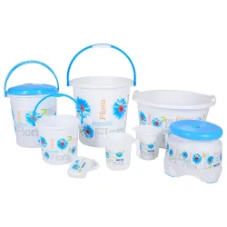 Nayasa Plastic Flora 8 Piece Bathroom Set