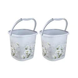 Nayasa Sqr Ring Marble Bathroom Set Bucket 25 Ltrs 2 Pcs