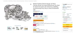 Neelam 55-piece stainless steel dinner set