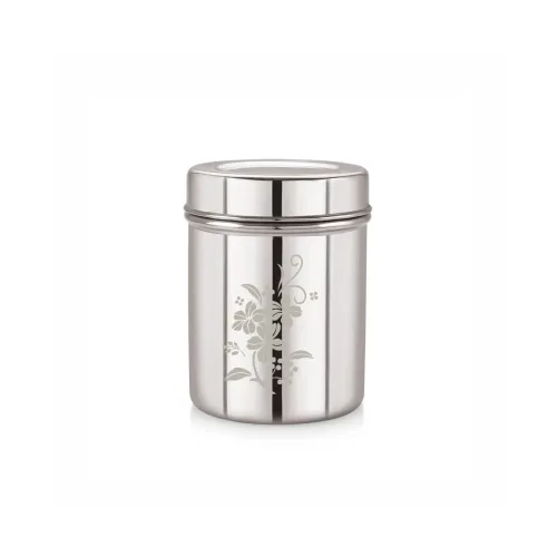 Image of Neelam Stainless Steel 10 (22g) Lazer Etching Deep Dabba, 1000 ml, Silver