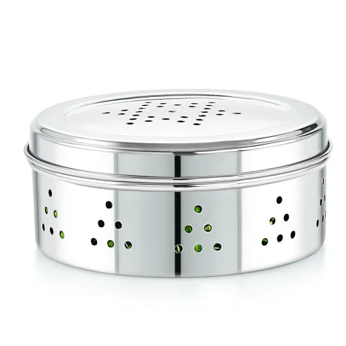 Image of Neelam Stainless Steel Coriander Dabbas with Air Ventilation