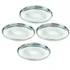 Neelam Stainless Steel Diamond Buffet Plate (Set of 4)
