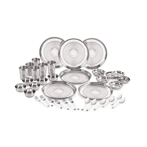 Image of Neelam Stainless Steel Dinner Set (Set of 36 Pcs Diamond)