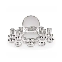 Neelam Stainless Steel Premium Dinner Set Combo (Set of 24 Pcs)